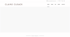 Desktop Screenshot of clairecusack.com